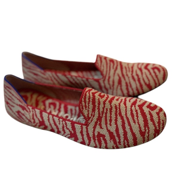 Rothy’s red zebra loafers size 6 in great condition - Picture 3 of 6